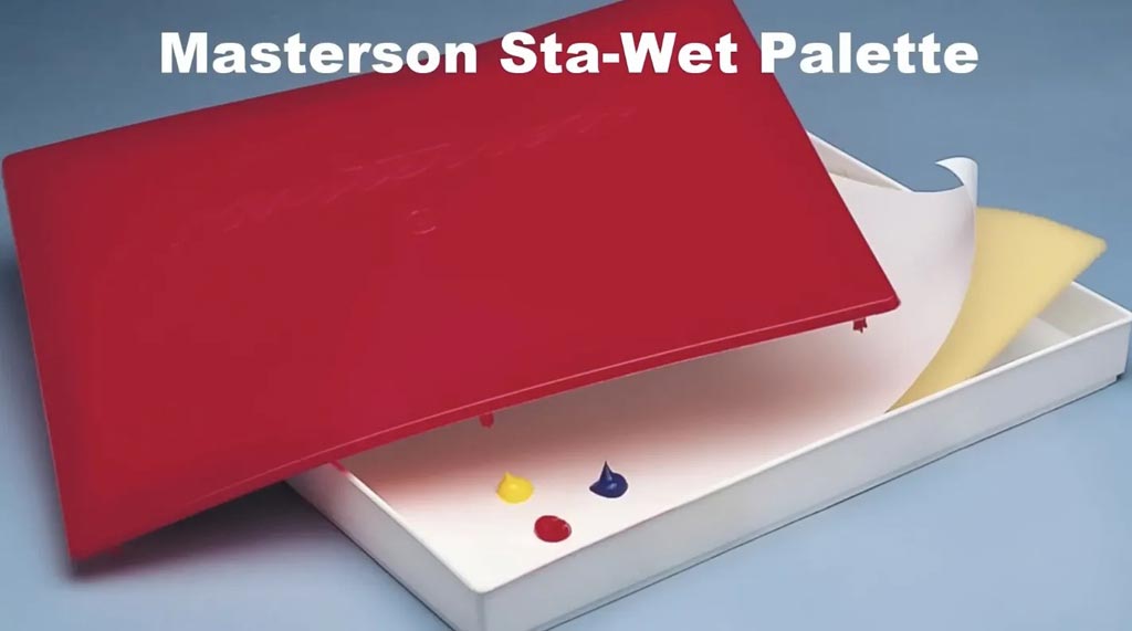 Un tipo de paleta para pintura acrílica