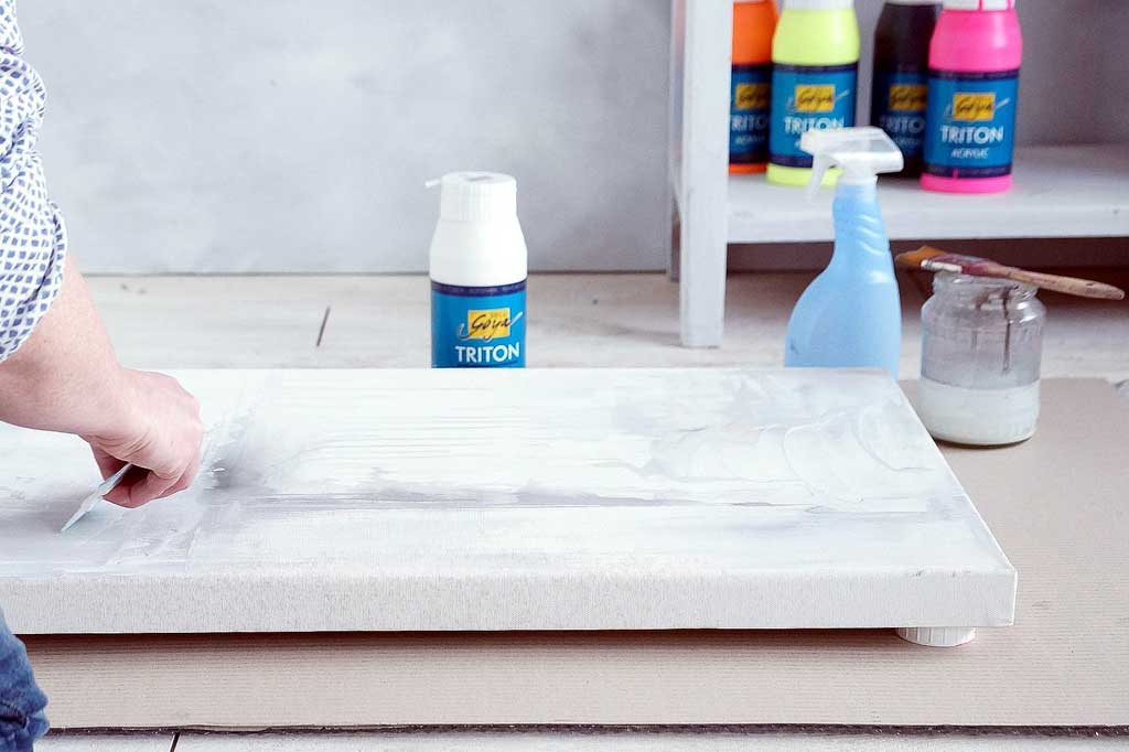 Realizar texturas con acrílico